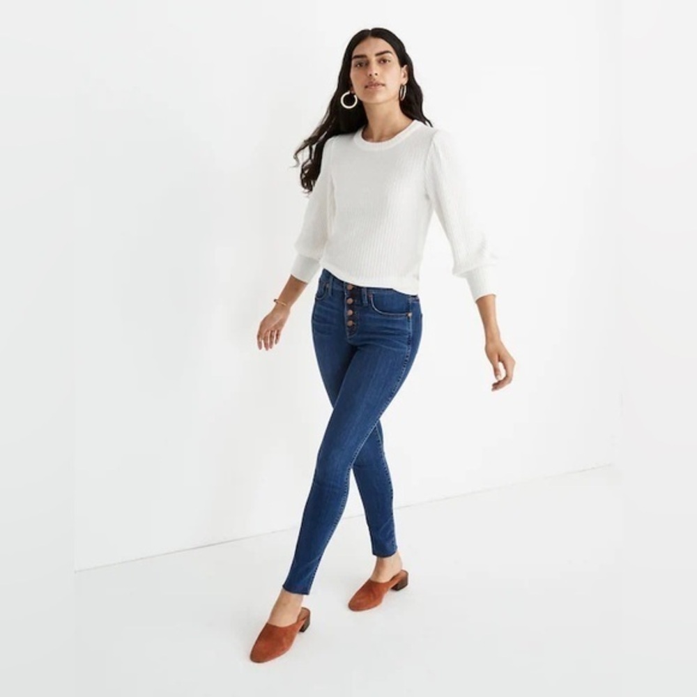 NWOT Madewell Blue 10” High-Rise Skinny Jeans in Brinville Wash Size 23